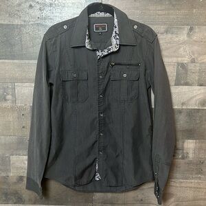 Handsom Gray Meztizos Long Sleeve Button Down Shirt